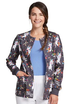 A Different Beat Dickies Scrubs Autism Awareness Warm Up Jacket DK306 ABET - Image 1 of 4