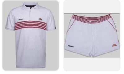 Traje de tenis Ellesse Guillermo Vilas Wimbledon (camisa polo y pantalones cortos) PVP £100 Foto 1 de 4