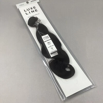 "Extensiones de cabello humano virgen 100 % puro negro natural 16""" Foto 1 de 4