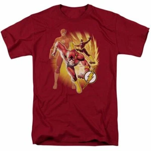 The Flash Flash Collage T Shirt Mens Licensed DC Comics Tee Cardinal - Picture 1 of 2