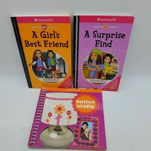 American Girl Innerstar University Book Lot Of 2 + Button Crafts Book - Picture 1 of 12