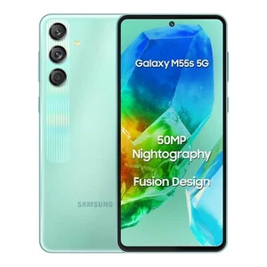 Samsung Galaxy M55 5G (Corel Green 8GB RAM 128GB Storage) Snapdragon 7 Global V - Picture 1 of 6