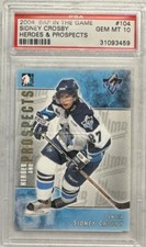 2004 BAP IN THE GAME HEROES & PROSPECTS #104 SIDNEY CROSBY RC PSA 10 GEM Mint