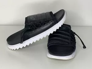 Size 8 Nike Asuna Slide Men's Sandals Black Nylon Fabric Cinch CW9703-002 - Picture 1 of 10