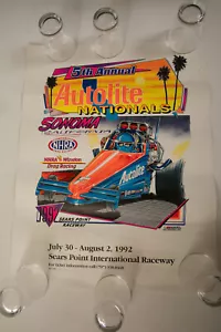 5th Autolite Nationals Poster (W31/JSF6) Sonoma Sears Point 1992 Drag Racing - Bild 1 von 11