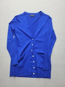 Bannana Republic Damen Pullover klein blau Strickjacke einfarbig 100% Wolle - Bild 1 von 13