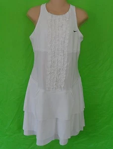 VESTIDO TENIS CON VOLANTES VINTAGE RARO Nike Maria Sharapova Dri fit camisa mujer talla M - Imagen 1 de 7