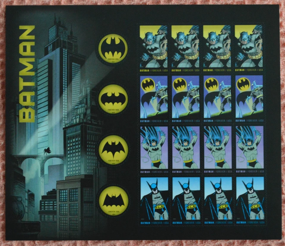 2014 US Sc. #4928-4935 Batman Issue, sheet of 20, MNH, very good shape - Image 1 of 1
