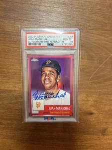 Juan Marichal 2022 Topps Chrome Platinum Magenta Refractor /15 Auto PSA 10 SSP - Picture 1 of 2
