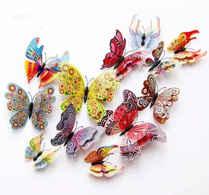 Decoración de Pared Mariposa 24/48 Piezas, Pegatinas Mariposas 3D para Decoraciones de Fiesta - Imagen 1 de 12
