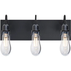 Besa Lighting 3WG-WISHCL-EDIL-BK Wish Bathroom Vanity Light Black - Picture 1 of 2