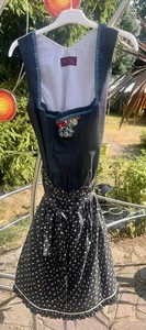 Dirndl Lola Paltinger Dirndi Clara 60er Nadelstreifen schwarz 38 W Neu - Bild 1 von 12