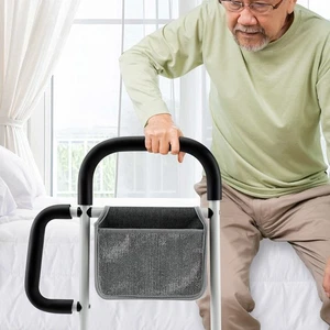 Senioren Sicherheit Bettschutzgitter mit Aufbewahrungstasche werkzeuglose Installation dicker Rahmen rutschfest - Bild 1 von 13