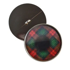 Par de joyas de taxidermia ojos de vidrio cosidos media esfera vacaciones cuadros rojos verdes - Imagen 1 de 9