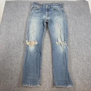 Levi's 501 Jeans Herren 34x34 (passt 32x34) Blau Straight Distressed Medium Wash - Bild 1 von 20