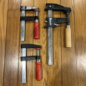 Bessey LM2.004 4" Bar Clamp Wood 2" Throat Depth (LOT OF 2) And Pittsburgh 6” - Picture 1 of 7