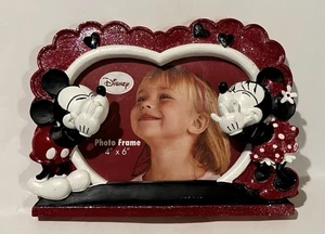 Disney Mickey Mouse and Minnie hearts photo frame for 4x6 picture Love - Picture 1 of 2