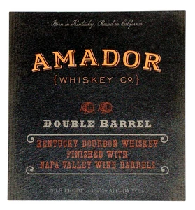 Amador Whiskey Co. Bottle Label Sticker Kentucky Bourbon - Picture 1 of 1