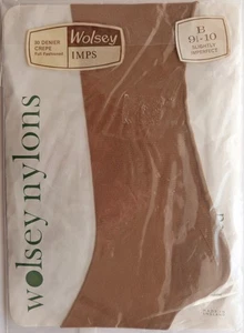 Calze FFS Wolsey Imps taglia media 2nds vintage 30 denari cuciture marrone medio - Foto 1 di 2