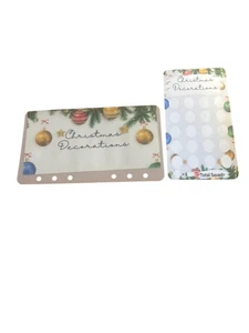 Cartera de vitela decoraciones navideñas con juego de seguimiento de ahorros a juego - blanca - Imagen 1 de 10