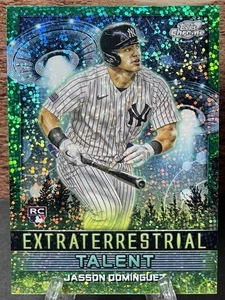 Jasson Dominguez RC 2024 Topps Chrome Cosmic ET Green Space Dust #’d 35/75 - Bild 1 von 3