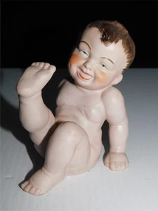 GERMAN BISQUE KICKING PIANO BABY - Picture 1 of 5