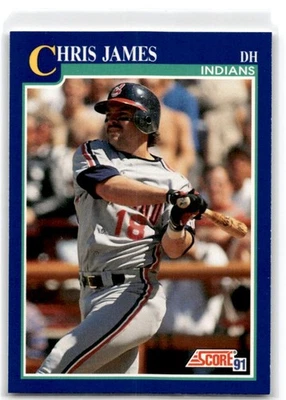 1991 Score #491 Chris James - Image 1 of 2