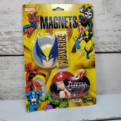 Juego de imanes Neca Marvel Wolverine y Elektra 2002 vintage coleccionables nuevo Foto 1 de 4