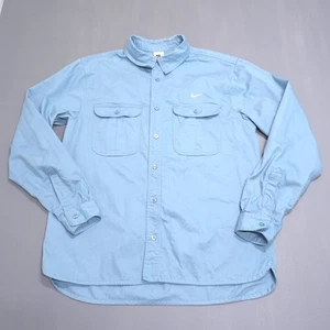 Nike SB Shirt Herren L Blue Sky Woven Safari Pocket Button Up Langarm Skate - Bild 1 von 16