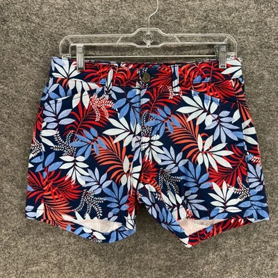 Шорты женские St. John's Bay 2 синие с цветочным рисунком средняя посадка китайские хлопковые с карманами повседневные - Изображение 1 из 4