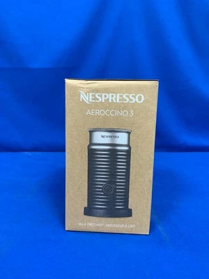 Nespresso Aeroccino 3 Milk Frother - Black/Steel BRAND NEW - Image 1 of 4