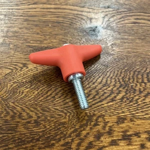 5/16-18 x 25 Indexing clamping T handle orange inch UNC male thread - Pack of 9 - Picture 1 of 3
