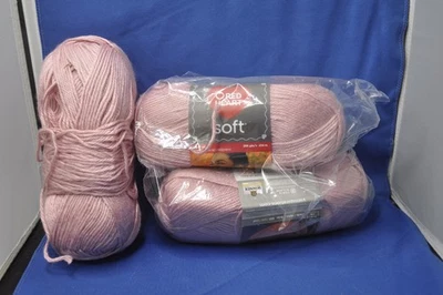 3 madejas corazón rojo rubor rosa suave nuevo Foto 1 de 2