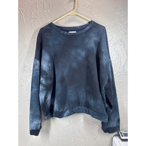 All Fenix Anthropologie Aryah Black Tie Dye Sweatshirt Womens Size Large - Picture 1 of 4