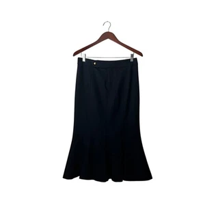 Nueva falda acampanada Lauren Ralph Lauren para mujer de lana azul marino nueva con etiquetas 6 forradas - Imagen 1 de 6