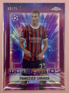 2024/25 Topps Chrome Wonder Kid Francesco Camarda AC Milan 69/75 Magenta #WK-14 - Bild 1 von 4