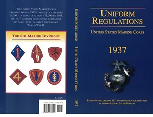 UNIFORM REGULATIONS US MARINE CORPS 1937, Quality reprint - Picture 1 of 12