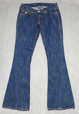 True Religion Joey Big T Women’s Jeans Size 28 Twisted Flare Flap Pockets - Image 1 of 4