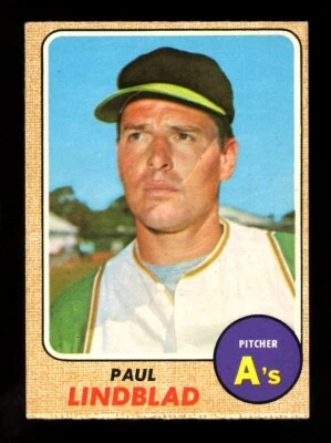 1968 TOPPS OPC O PEE CHEE BASEBALL #127 Paul Lindblad VG-EX OAKLAND ATHLETICS - Image 1 of 2