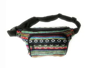 Bolso de cintura con patrón mexicano - bolso bandolera festival de viajes negro/gris - Imagen 1 de 2