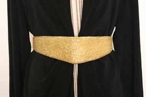 Christian Dior "Ceintures" Gold Hand Made Beaded Waist Belt Band 37" - Picture 1 of 12