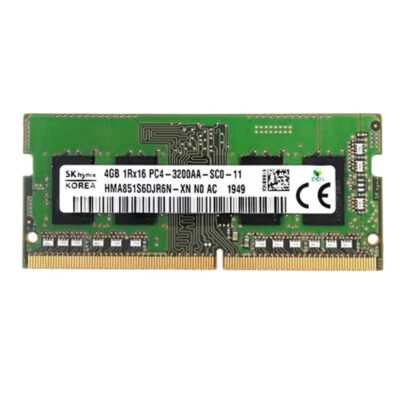 New Hynix 4GB DDR4 3200MHz PC4-25600 1RX16 SODIMM Memory Ram HMA851S6DJR6N - Image 1 of 4