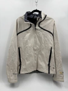 Mountain Hardwear Jacket Women's Large White Conduit Softshell Fleece Lined - Picture 1 of 7