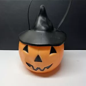 Calabaza Imperio De Colección Con Sombrero de Bruja Halloween Molde Soplado Cubo de Caramelo - Imagen 1 de 4