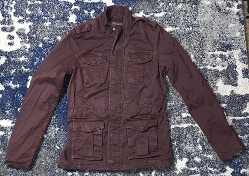 VETEMENTS Lucky Brand Giacca Donna Small Borgogna Maroon Stile Militare