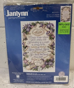 Janlynn Counted Cross Stitch Where Love Abides 023-0311 2005 9 X 15 Open - Picture 1 of 7