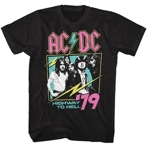 AC/DC Highway To Hell '79 Retro Graphic Black Printed Tshirt - Picture 1 of 2