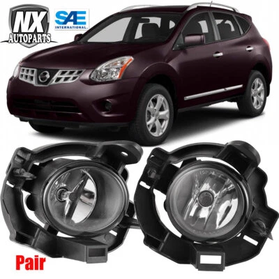 for 2008-2010 Nissan Rogue Fog Lights Clear Glass Lens Wiring Kit Switch Pair LR - Image 1 of 4