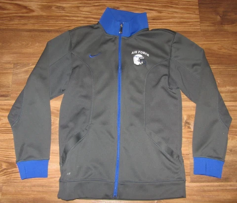 Air Force Falcons Football Mens Full-Zip Track Jacket, Nike, Gray, Size S, EUC Cover