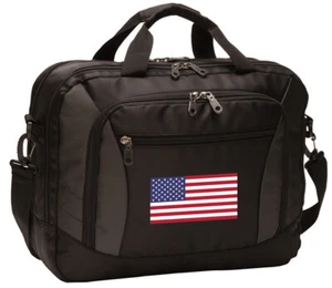 American Flag Laptop Bag USA Computer Bags Messenger LOADED With POCKETS! - Picture 1 of 1